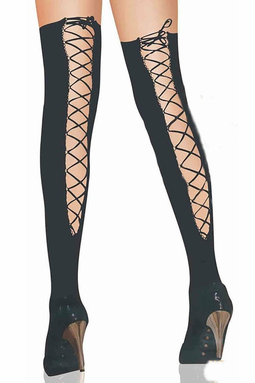 Lace Black Over Knee Stockings